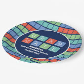 Gruppe für die regelmäßige Abstufung von Tabellene Pappteller (Schrägansicht)