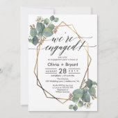 Gruppe für geometrische Rahmen der Eukalyptus Einladung (Vorderseite)