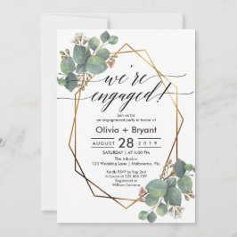 Gruppe für geometrische Rahmen der Eukalyptus Einladung