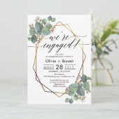 Gruppe für geometrische Rahmen der Eukalyptus Einladung (Stehend Vorderseite)