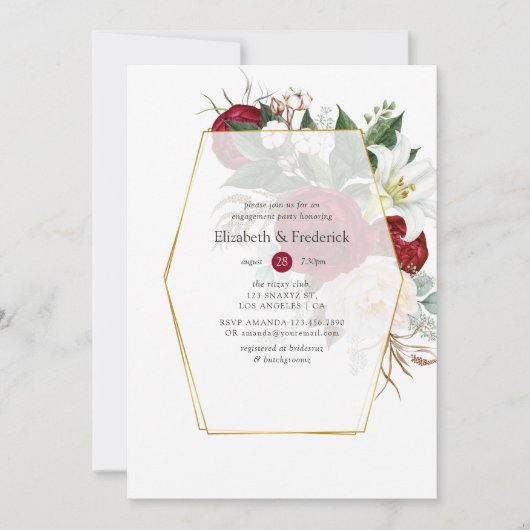 Gruppe für geometrisches Engagement von Burgund un Einladung (Vorderseite)