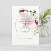 Gruppe für geometrisches Engagement von Burgund un Einladung (Stehend Vorderseite)