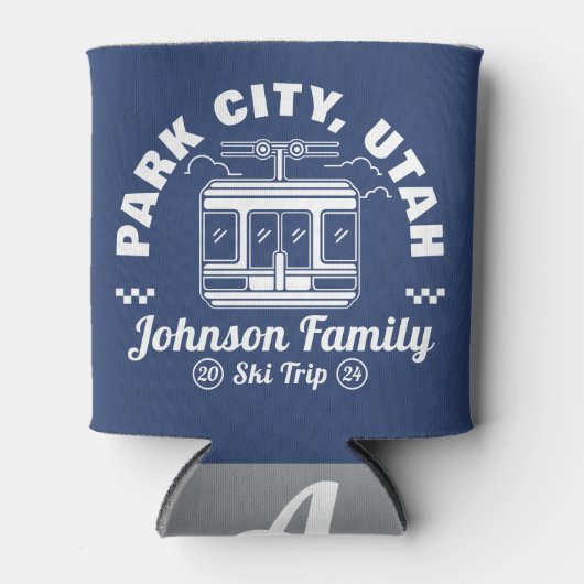 Gruppe für individuelle Familienfreunde Skiausflüg Dosenkühler (Vorderseite)