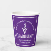 Gruppe für Lila Veterinärschulen Pappbecher (Vorderseite)