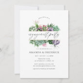 Gruppe für wasserfarbiges sukkulentes geometrische einladung (Vorderseite)