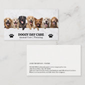 Gruppe glücklicher Hunde | Tierpflege | Trainer Visitenkarte (Vorne/Hinten)