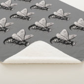 Gruppe gotischer Bienenvölker auf Flügelgrauen Sherpadecke (3/4)