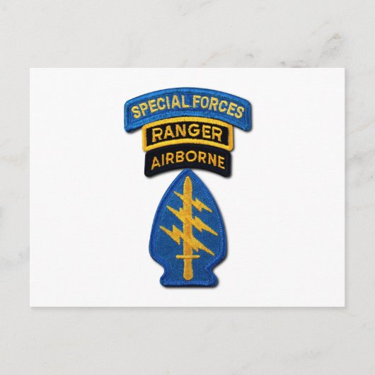 Gruppe "Grüne Berets SF SOF SFG SOC" Postkarte (Vorderseite)