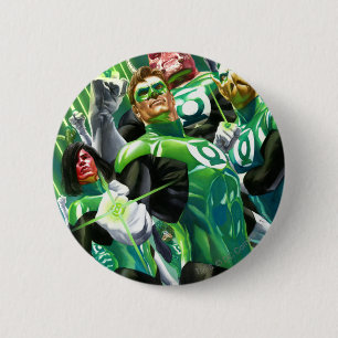 Gruppe grüne Laternen Button
