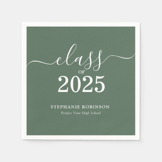 Gruppe Grüne Moderne Ausbildung 2025 Serviette (Vorderseite)