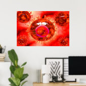 Gruppe H5N1-Virus mit Brillenansicht 1 Poster (Heimbüro)