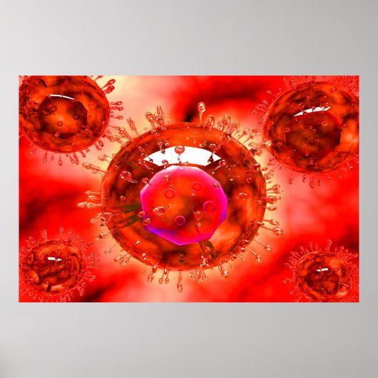 Gruppe H5N1-Virus mit Brillenansicht 1 Poster (Vorne)