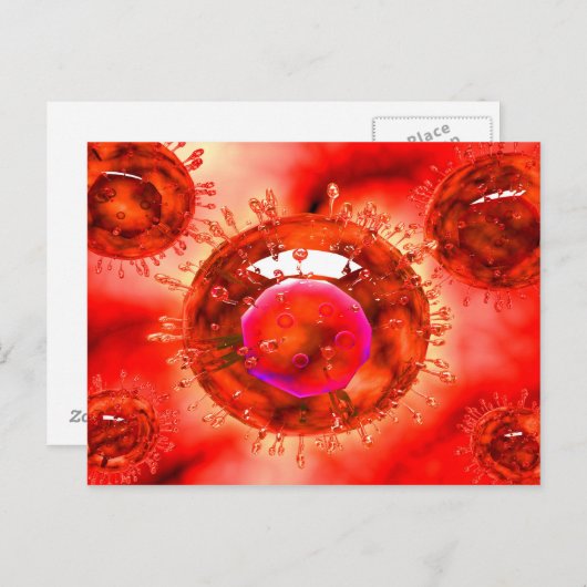 Gruppe H5N1-Virus mit Brillenansicht 1 Postkarte (Vorne/Hinten)