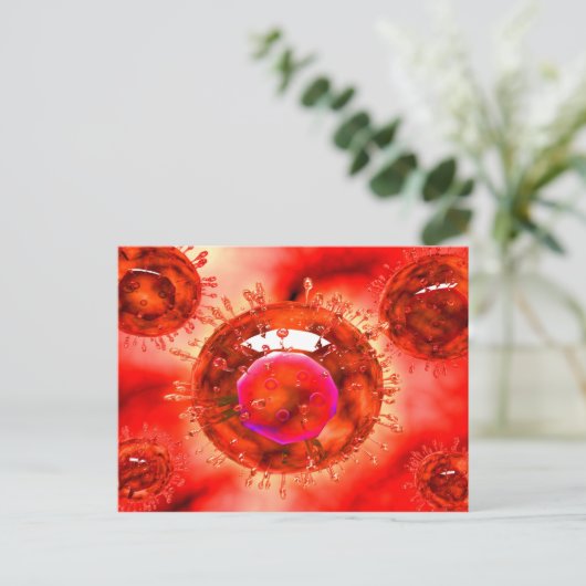 Gruppe H5N1-Virus mit Brillenansicht 1 Postkarte (Stehend Vorderseite)