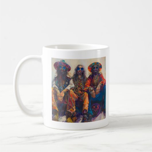 Gruppe Hippie Men Kaffeetasse (Links)