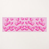 Gruppe Hübscher, leuchtender Herztöne, rosa Punkte Yogamatte (Vorderseite (Horizontal))