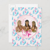 Gruppe in rosa Blase Postkarte (Vorne/Hinten)