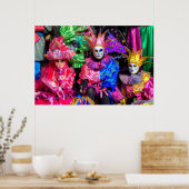 Gruppe Karnevalskostüme, Venedig Poster (Küche)