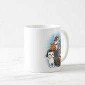 Gruppe Katzen, die das Weihnachtsbild posieren Kaffeetasse (VorderseiteRechts)