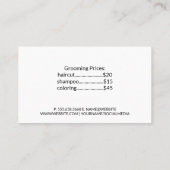 Gruppe kleiner Hunde | Grooming Tools Visitenkarte (Rückseite)