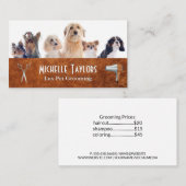 Gruppe kleiner Hunde | Grooming Tools Visitenkarte (Vorne/Hinten)