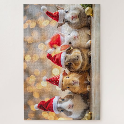 Gruppe kleiner Tiere Kaninchen und Schweine der Gu Puzzle (Vertikal)