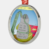 Gruppe-LaufCartoon der Bombe 632 Ornament Aus Metall (Links)