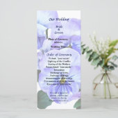 Gruppe Lila Stiefmütterchen und Blätter Hochzeitsp Programm (Stehend Vorderseite)