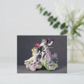 Gruppe Longton Hall, zwei putti mit Ziege, c.1755 Postkarte (Stehend Vorderseite)