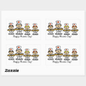 Gruppe männlicher Krankenpfleger Sticker oder Name (Blatt)