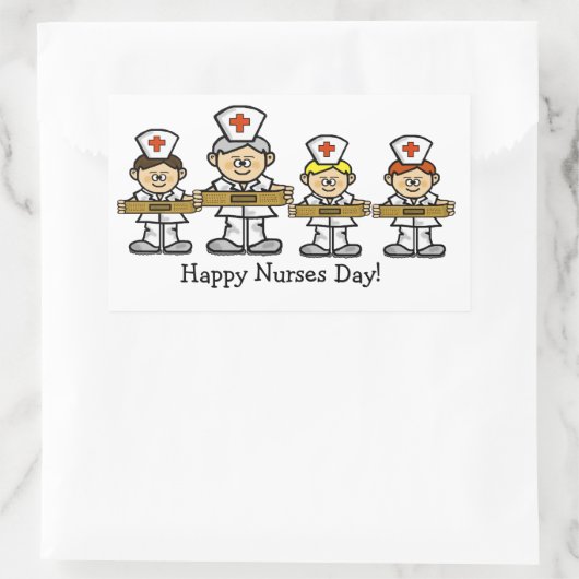 Gruppe männlicher Krankenpfleger Sticker oder Name (Tasche)