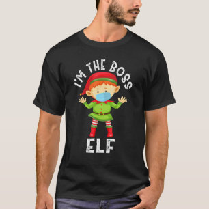 Gruppe Matching Ich bin der Boss Elf Weihnachtself T-Shirt