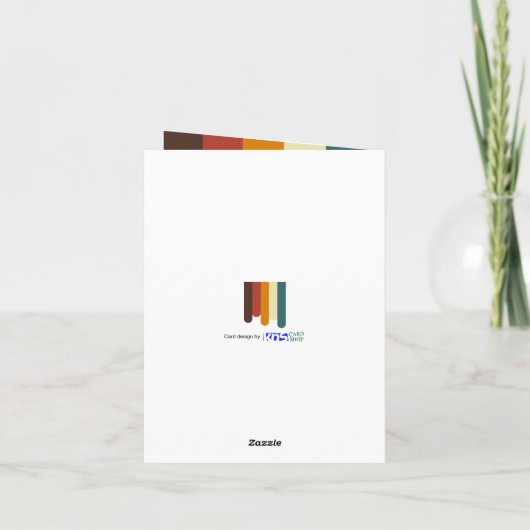 Gruppe # mehrfarbiger Tropfanstrich Geburtstag Karte (Rückseite)