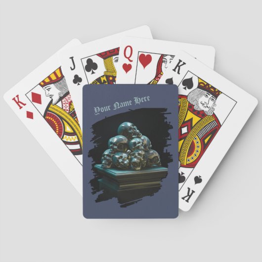 Gruppe metallischer Schädel Spielkarten (Rückseite)