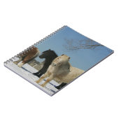 Gruppe Miniaturpferde im Schnee Notizblock (Linke Seite)