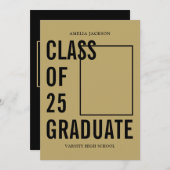 Gruppe mit 25 Fotos und 4 Graduiertengruppen Einladung (Vorne/Hinten)