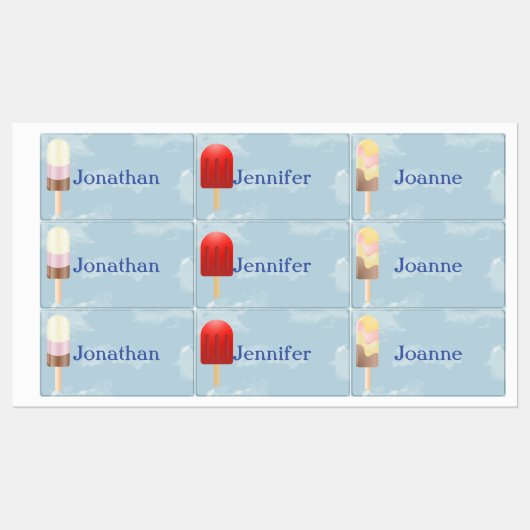 Gruppe mit Namen Etiketten (Blatt)