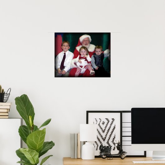 Gruppe mit Santa Poster (Heimbüro)