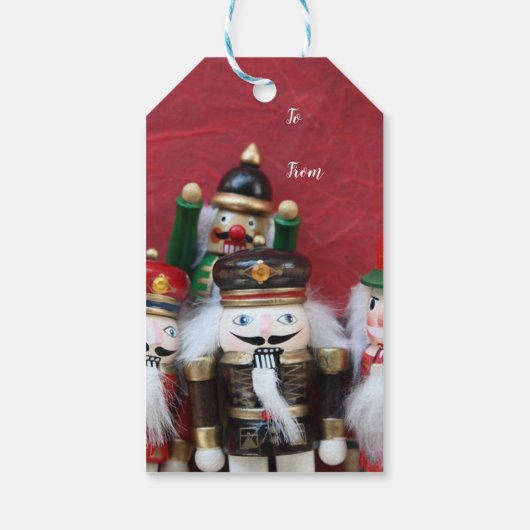 Gruppe "Nutcrackers" in rot Geschenkanhänger (Rückseite)
