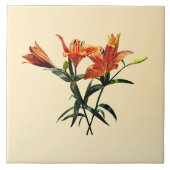 Gruppe Orange Lilies Fliese (Vorderseite)