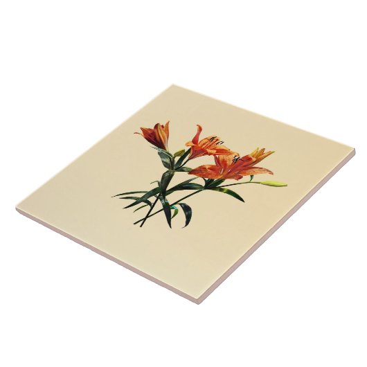 Gruppe Orange Lilies Fliese (Seite)
