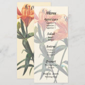 Gruppe Orange Lilies Menükarte (Vorne/Hinten)