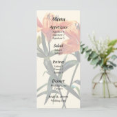 Gruppe Orange Lilies Menükarte (Stehend Vorderseite)