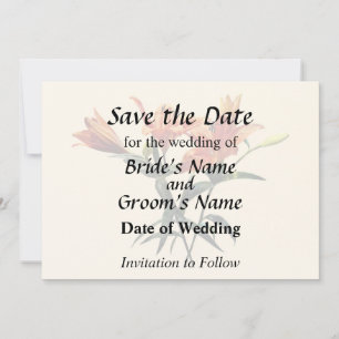Gruppe Orange Lilies Save The Date