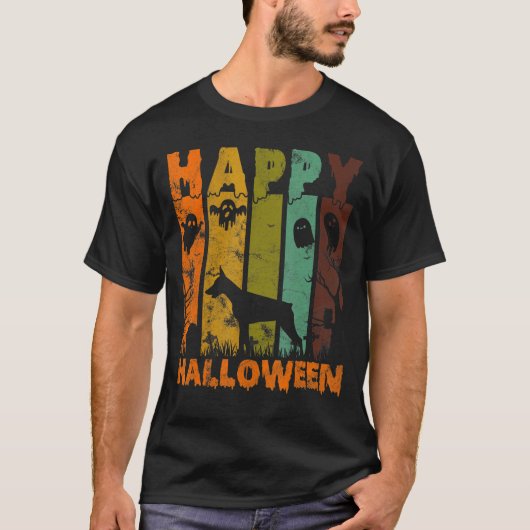 Gruppe Pajamas Matching Halloween Kostüm Retro Dob T-Shirt (Vorderseite)