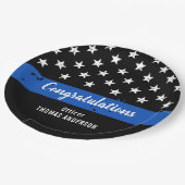 Gruppe "Polizeiliche Altersversorgung" Personalisi Pappteller (Schrägansicht)