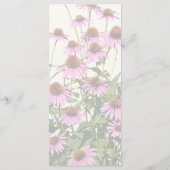 Gruppe rosa Scheinsonnenhüte Menükarte (Rückseite)