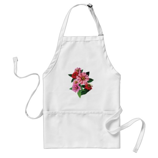 Gruppe Rosa und Rote Zinnien Schürze (Vorne)