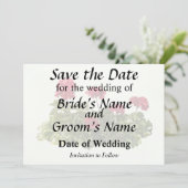 Gruppe roter Geranien Save The Date (Stehend Vorderseite)