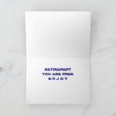 GRUPPE SAGT **RETIREMENT-SIE SIND FREI GENIESSEN** KARTE (Innenseite)